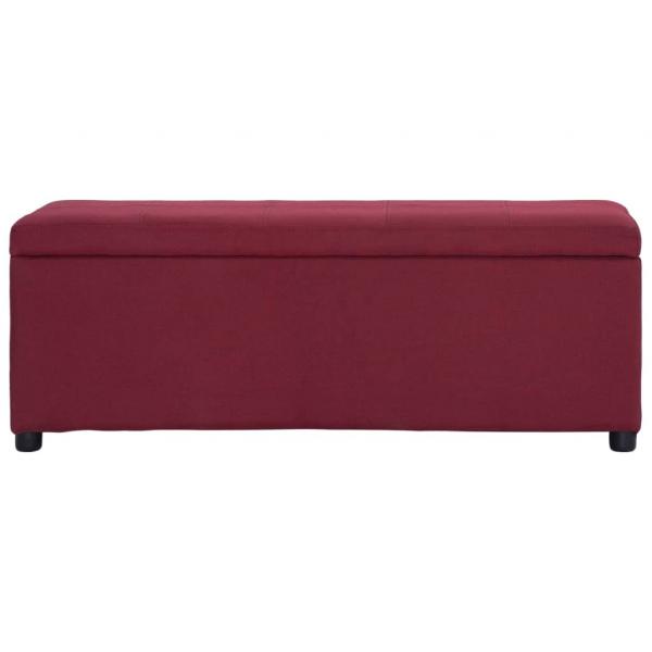 Bank mit Staufach 116 cm Weinrot Polyester