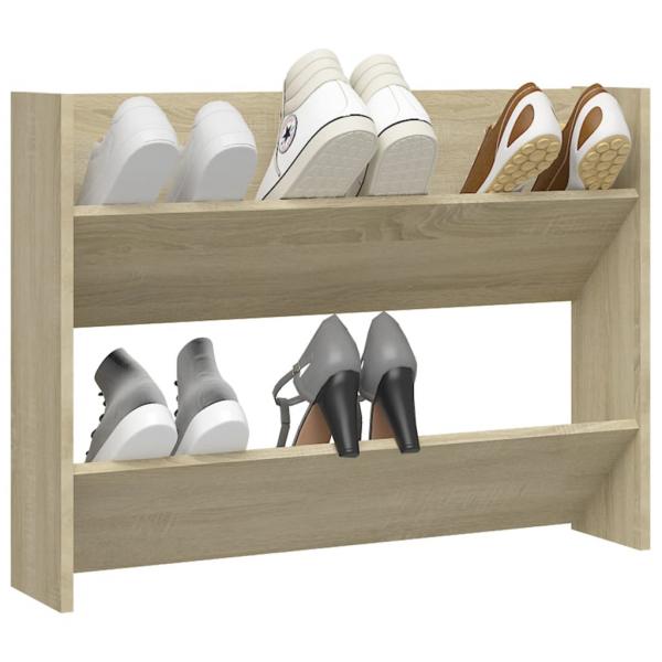 Wand-Schuhschrank Sonoma-Eiche 80x18x60 cm Holzwerkstoff