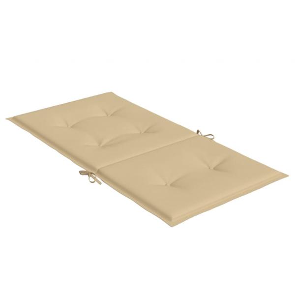 Niedriglehner-Auflagen 2 Stk. Melange Beige 100x50x4 cm Stoff