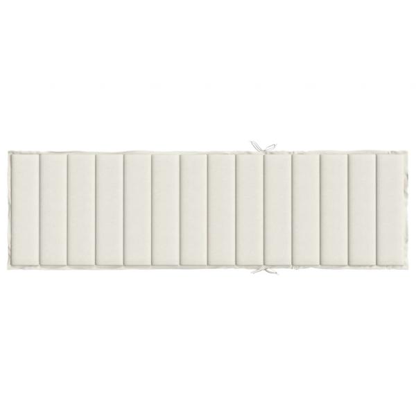 Sonnenliegen-Auflage Melange Creme 200x60x4 cm Stoff