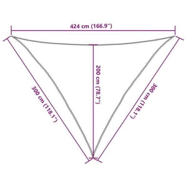 Sonnensegel Hellgrau 3x3x4,24 m 100% Polyester Oxford