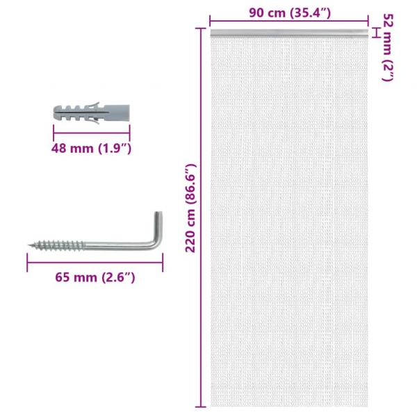 Türvorhang aus Ketten 90x220 cm Aluminium