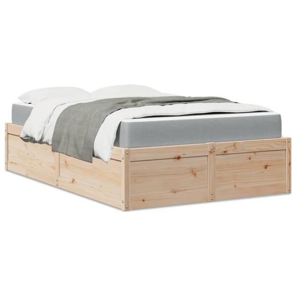 ARDEBO.de - Bett mit Matratze 140x190 cm Massivholz Kiefer