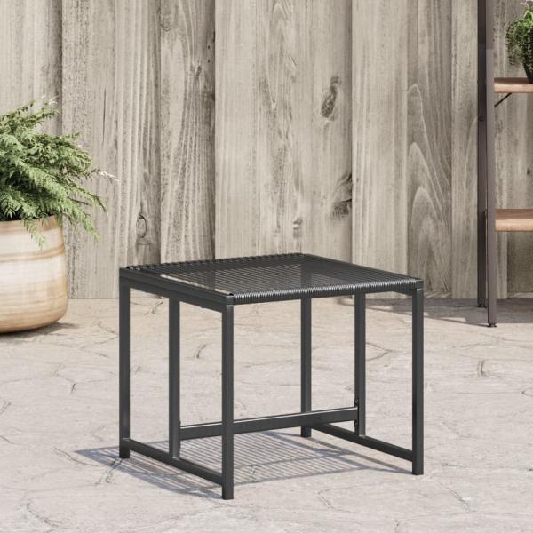 ARDEBO.de - Gartenhocker 4 Stk. Schwarz Poly Rattan