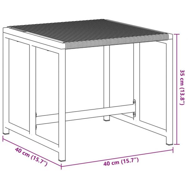 Gartenhocker 4 Stk. Schwarz Poly Rattan