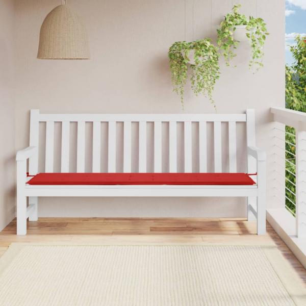 ARDEBO.de - Gartenbank-Auflage Rot 200x50x3 cm Oxford-Gewebe