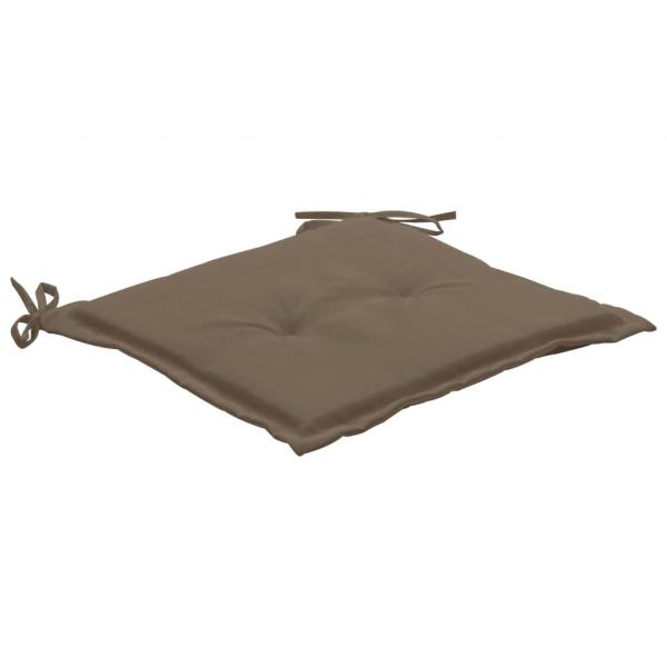 Gartenstuhl-Kissen 2 Stk. Taupe 50x50x3 cm Oxford-Gewebe