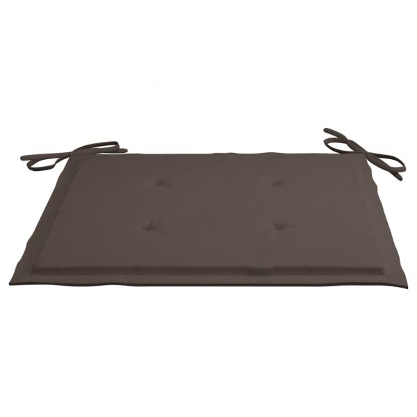 Gartenstuhl-Kissen 4 Stk. Taupe 50x50x3 cm Oxford-Gewebe