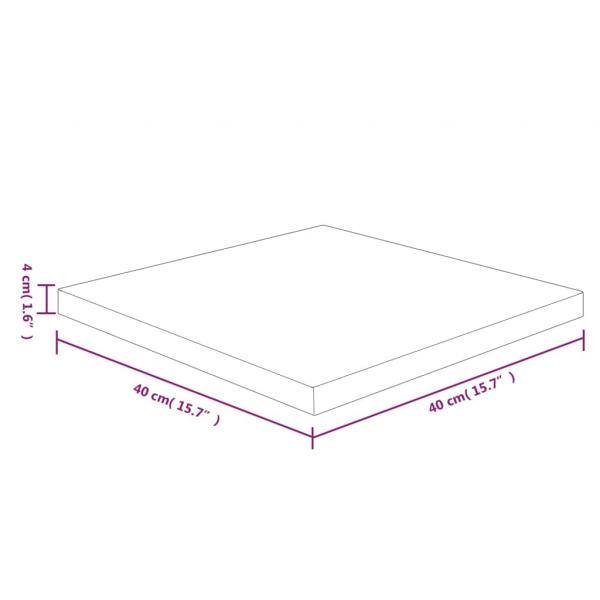 Tischplatte Quadratisch Dunkelbraun 40x40x4cm Behandelte Eiche