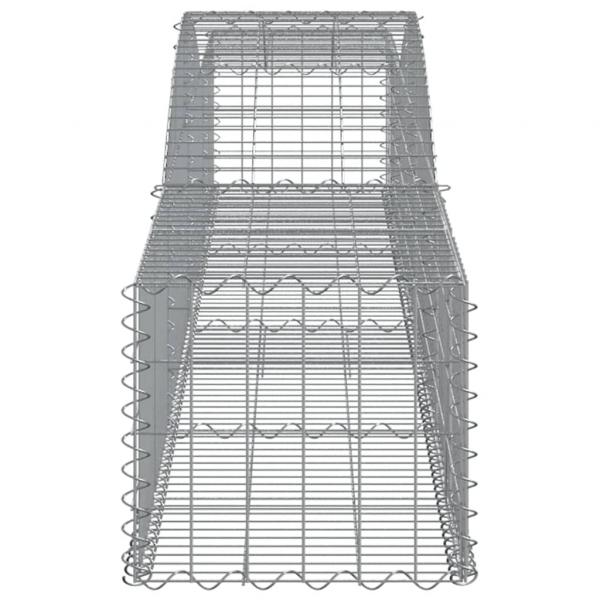 Gabionen mit Hochbogen 20 Stk. 400x50x40/60cm Verzinktes Eisen