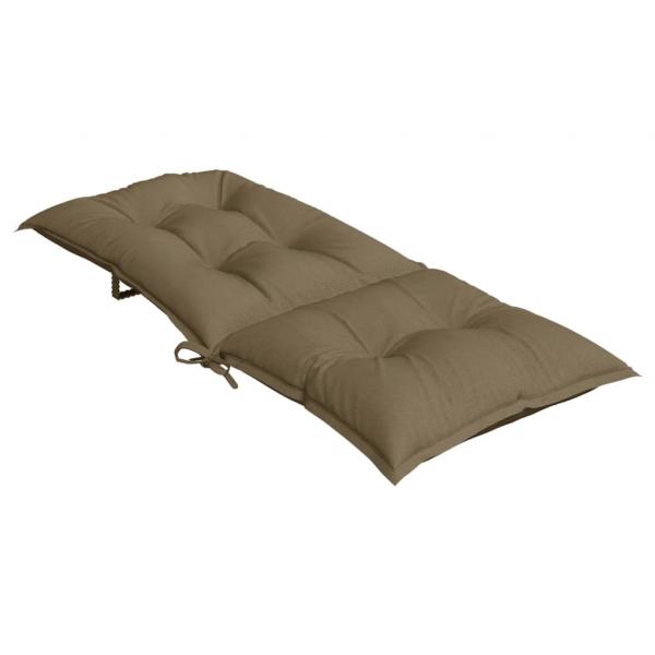 Hochlehner-Auflagen 2 Stk. Melange Taupe 120x50x7 cm Stoff