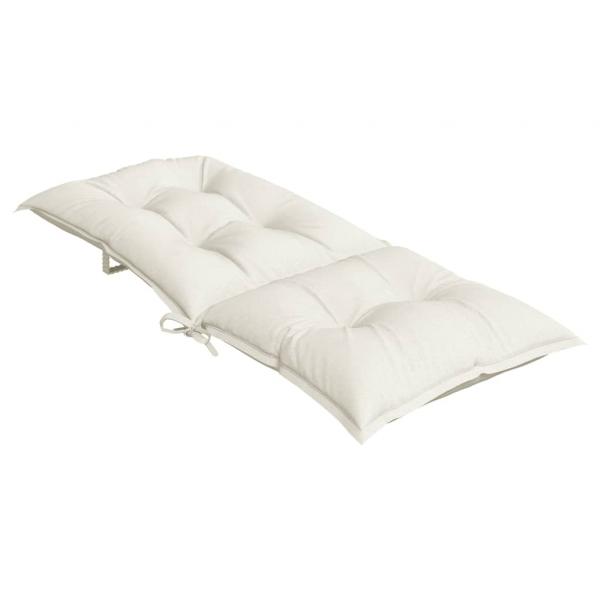 Hochlehner-Auflagen 4 Stk. Melange Creme 120x50x7 cm Stoff