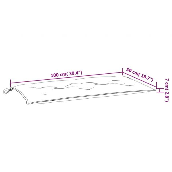 Gartenbank-Auflage Melange Hellgrau 100x50x7 cm Stoff