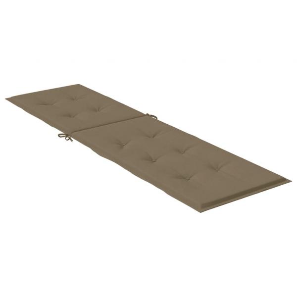 Liegestuhl-Auflage Melange Taupe (75+105)x50x3 cm Stoff