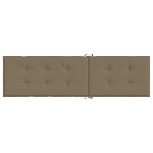 Liegestuhl-Auflage Melange Taupe (75+105)x50x3 cm Stoff