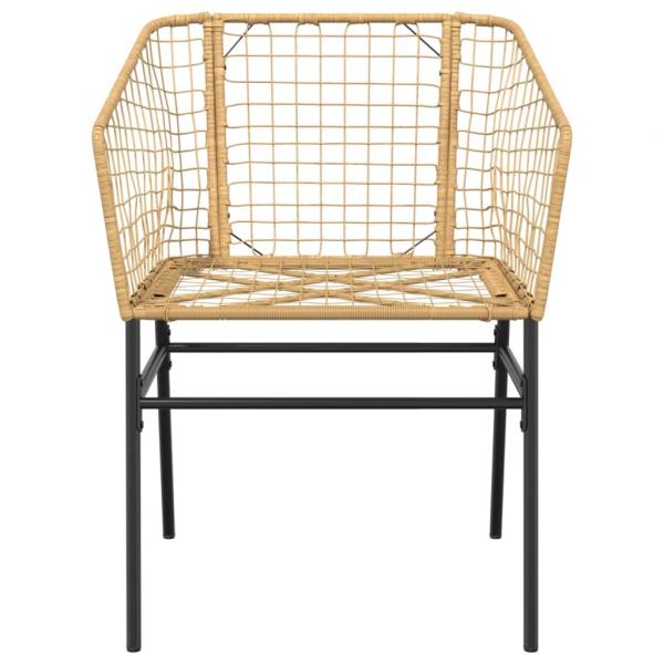 Gartenstühle 2 Stk. Braun Poly Rattan