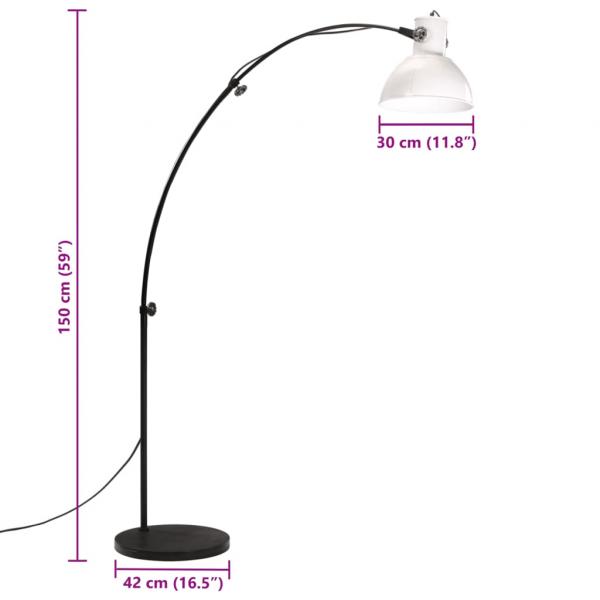 Stehleuchte 25 W Weiß 150 cm E27