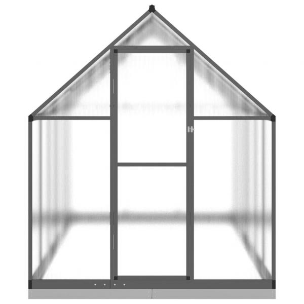 Gewächshaus mit Fundamentrahmen Anthrazit 334x169x202 cm Alu