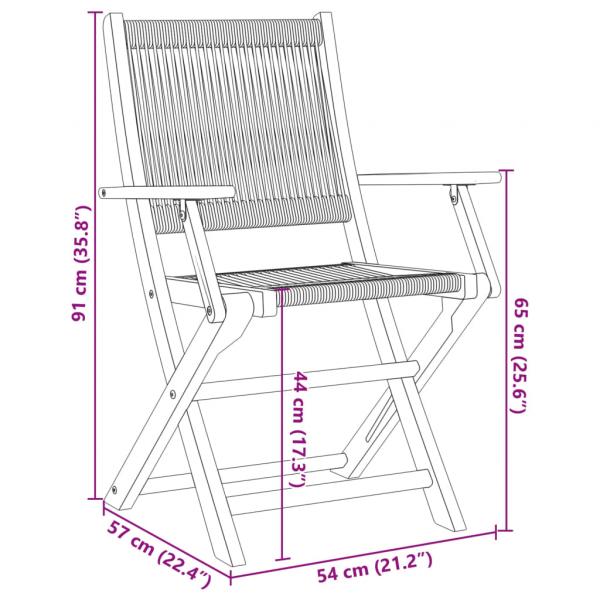 3-tlg. Bistro-Set Grau Polypropylen und Massivholz