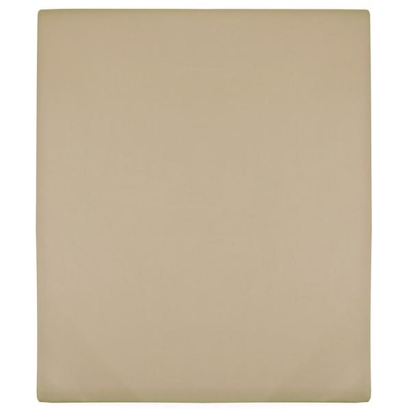 ARDEBO.de - Spannbettlaken Jersey Taupe 180x200 cm Baumwolle