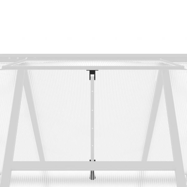 Gewächshaus mit Fundamentrahmen Silbern 169x169x202 Aluminimum