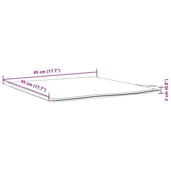 Garten-Sitzkissen 2 Stk. Taupe 45x45x2 cm Quadratisch