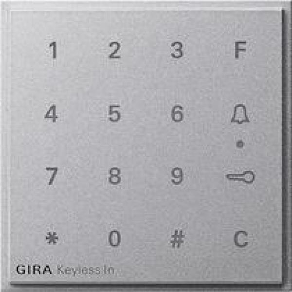 ARDEBO.de Gira 851365 Aufsatz Codetastatur Keyless In, TX_44, aluminium