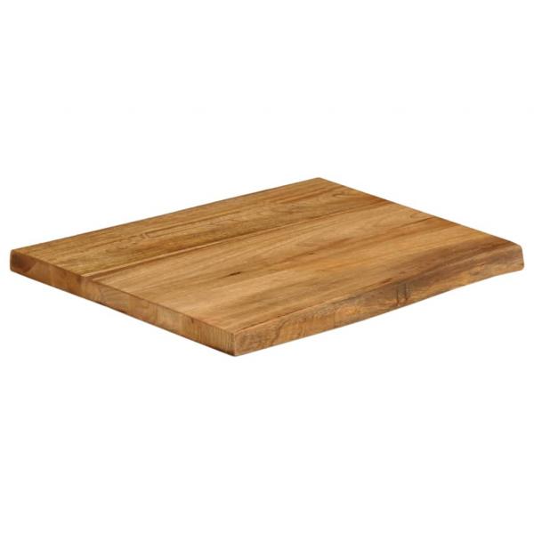 ARDEBO.de - Tischplatte mit Baumkante 60x60x2,5 cm Massivholz Mango