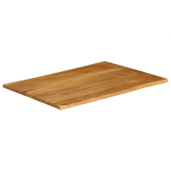 ARDEBO.de - Tischplatte mit Baumkante 90x80x3,8 cm Massivholz Mango