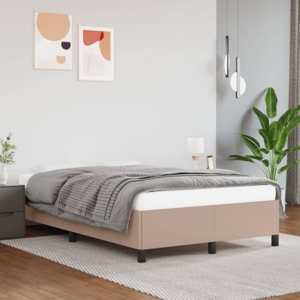 ARDEBO.de - Bettgestell Cappuccino-Braun 120x200 cm Kunstleder