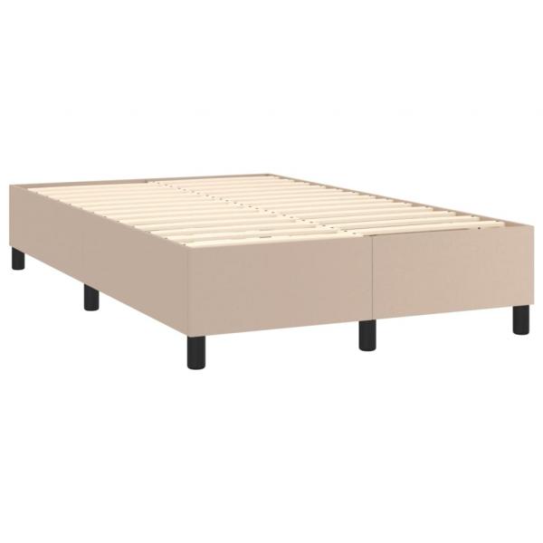 Boxspringbett Matratze Cappuccino-Braun 120x200cm Kunstleder