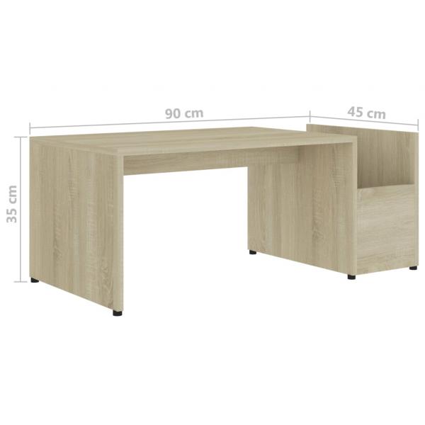 Couchtisch Sonoma-Eiche 90x45x35 cm Holzwerkstoff