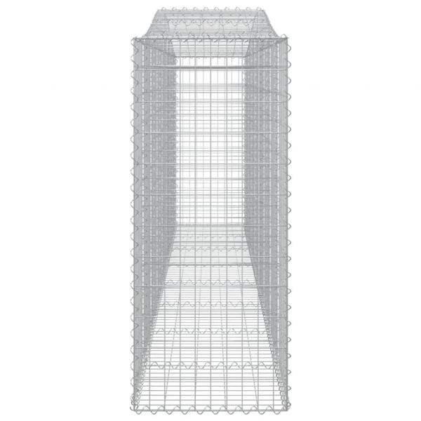 Gabionen mit Hochbogen 25 Stk 400x50x120/140cm Verzinktes Eisen