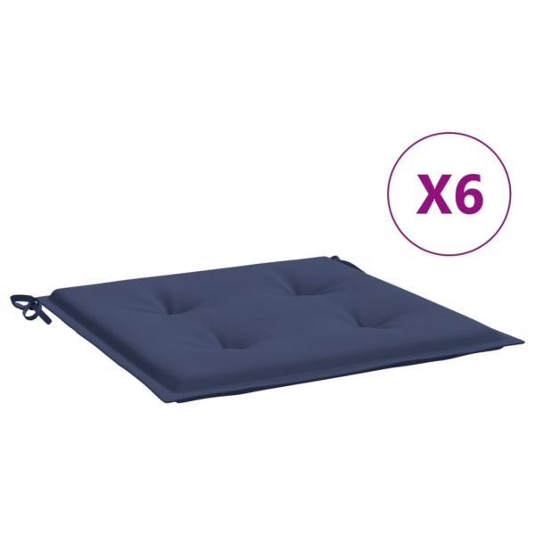 Palettenkissen 6 Stk. Marineblau 40x40x3 cm Oxford-Gewebe