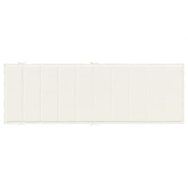 Sonnenliegen-Auflage Melange Creme 186x58x3 cm Stoff