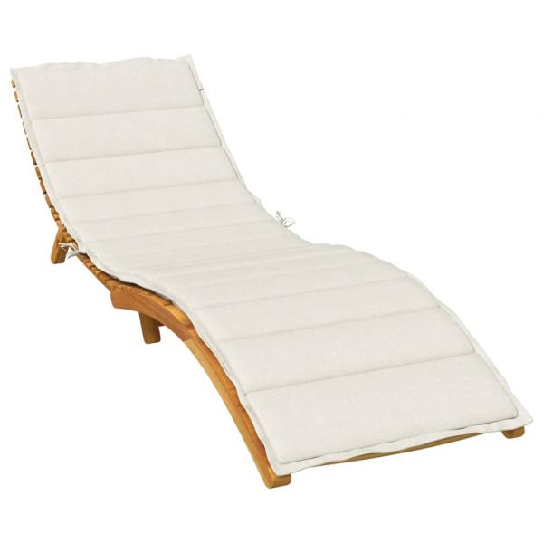 ARDEBO.de - Sonnenliegen-Auflage Melange Creme 200x70x4 cm Stoff