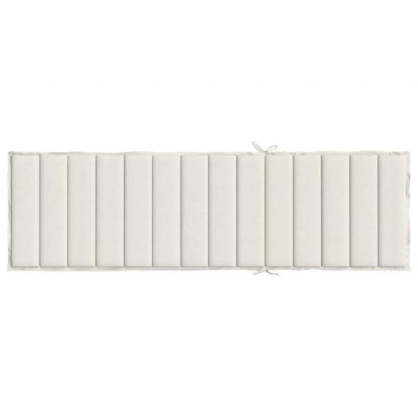 Sonnenliegen-Auflage Melange Creme 200x70x4 cm Stoff