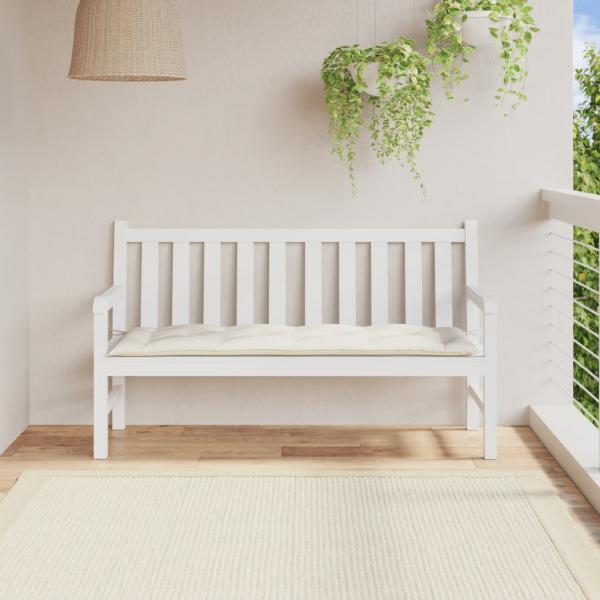 Gartenbank-Auflage Melange Creme 150x50x7 cm Stoff