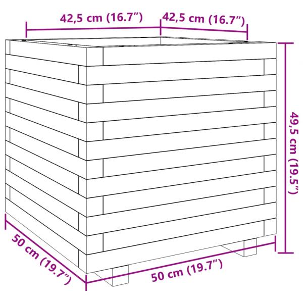 Pflanzkübel 50x50x49,5 cm Massivholz Douglasie