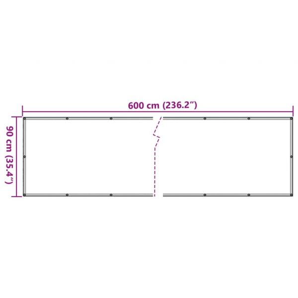 Garten-Sichtschutz Pflanzen-Optik Grün 600x90 cm PVC