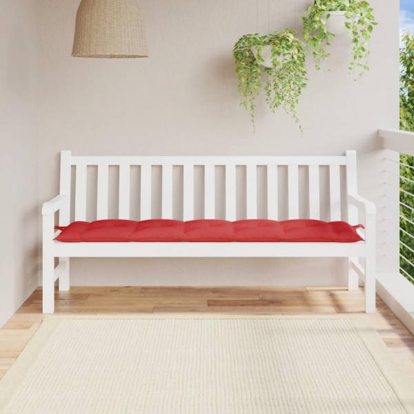 ARDEBO.de - Gartenbank-Auflage Rot 180x50x7 cm Oxford-Gewebe