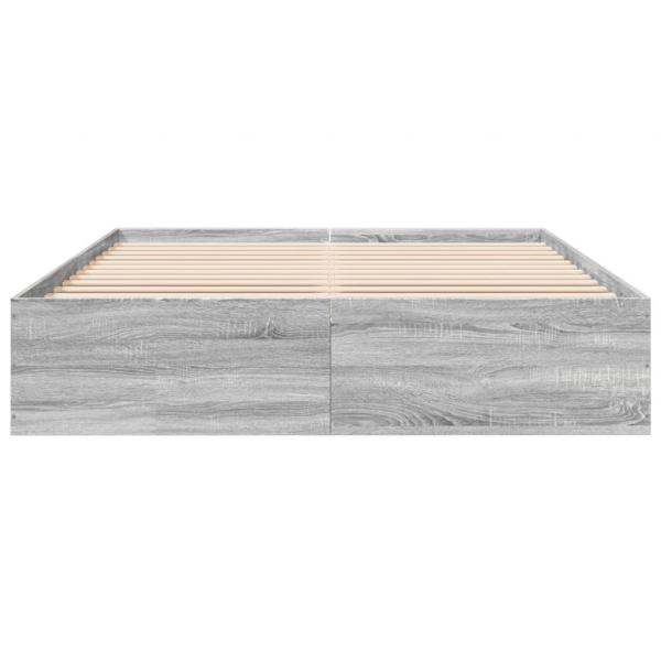 Bettgestell Grau Sonoma 150x200 cm Holzwerkstoff