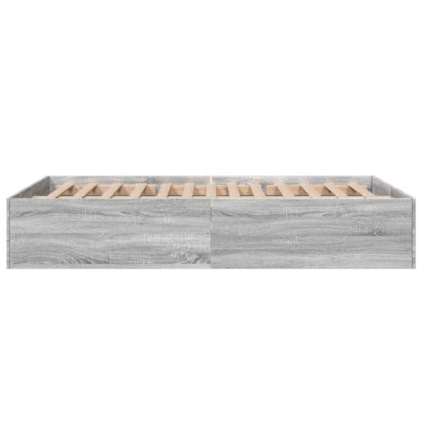 Bettgestell Grau Sonoma 140x190 cm Holzwerkstoff