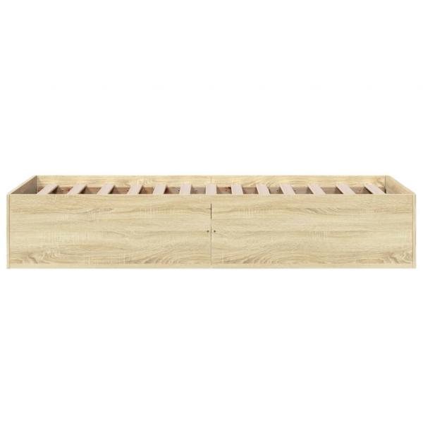 Bettgestell Sonoma-Eiche 90x190 cm Holzwerkstoff