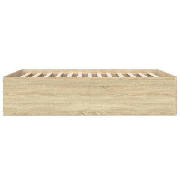 Bettgestell Sonoma-Eiche 120x190 cm Holzwerkstoff