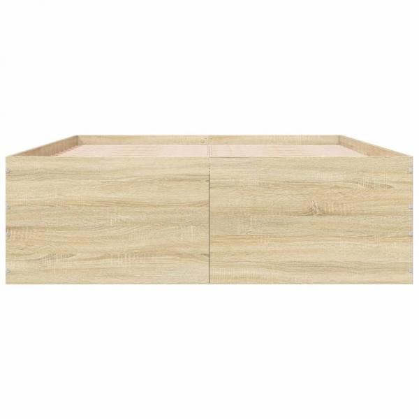 Bettgestell Sonoma-Eiche 120x200 cm Holzwerkstoff