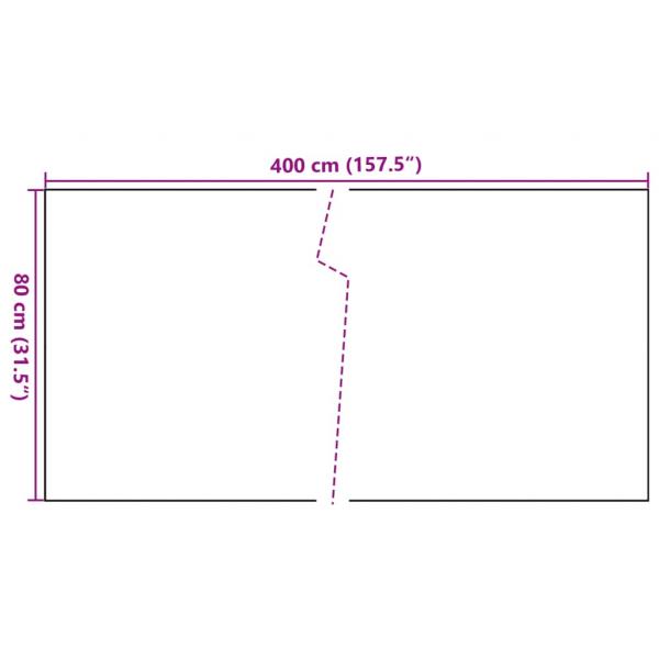 Balkon-Sichtschutz Braun und Schwarz 400x80 cm Poly Rattan