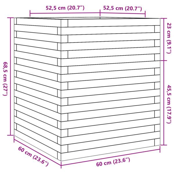 Pflanzkübel 60x60x68,5 cm Massivholz Douglasie