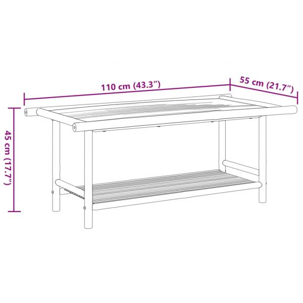 Couchtisch 110x55x45 cm Bambus