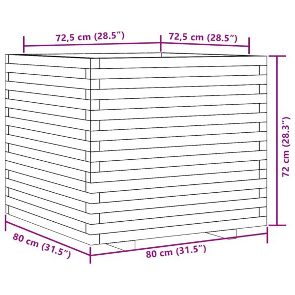 Pflanzkübel 80x80x72 cm Massivholz Douglasie